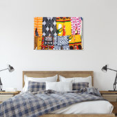 アフリカ、アンゴラ、ベンゲラ。明るい色のパンツ キャンバスプリント (インサイチュ (寝室))