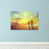 アフリカ – アーティスト： Smeet K. Gusani キャンバスプリント (インサイチュ (ウッドフロア))