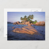 アフリカ，インディアン海，セーシェル，プラスリン ポストカード (正面/裏面)