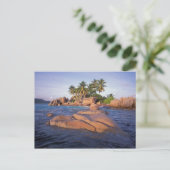 アフリカ，インディアン海，セーシェル，プラスリン ポストカード (スタンド正面)