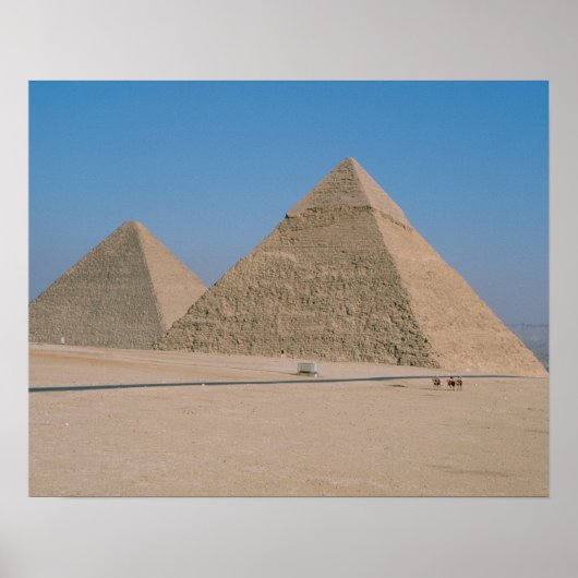 アフリカ – エジプト – カイロ – ギザ素晴らしのピラミッド， ポスター (正面)