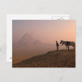 アフリカ、エジプト、カイロ、ギザ、ギザのピラミッド ポストカード (正面/裏面)