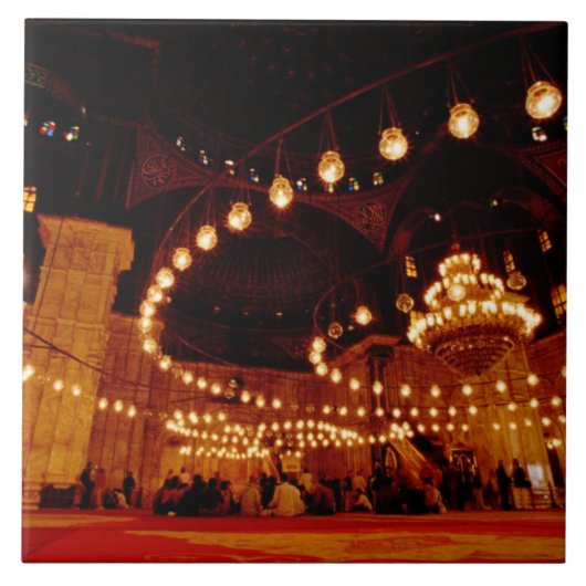 アフリカ,エジプト,カイロ,ムハンマド·アリ·モスク, タイル (正面)