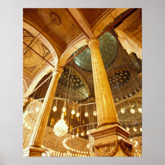 アフリカ、エジプト、カイロ、ムハンマド・アリ・モスク ポスター (正面)