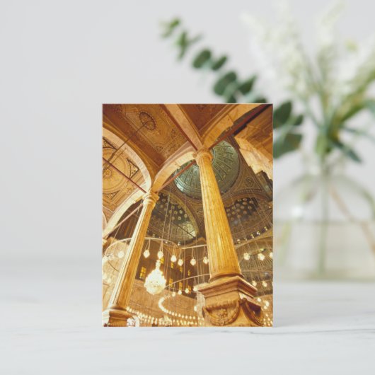 アフリカ、エジプト、カイロ、ムハンマド・アリ・モスク ポストカード (スタンド正面)