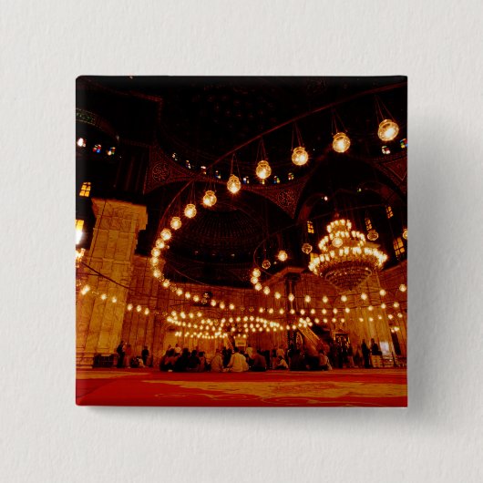 アフリカ，エジプト，カイロ，ムハンマド·アリ·モスク， 缶バッジ (正面)