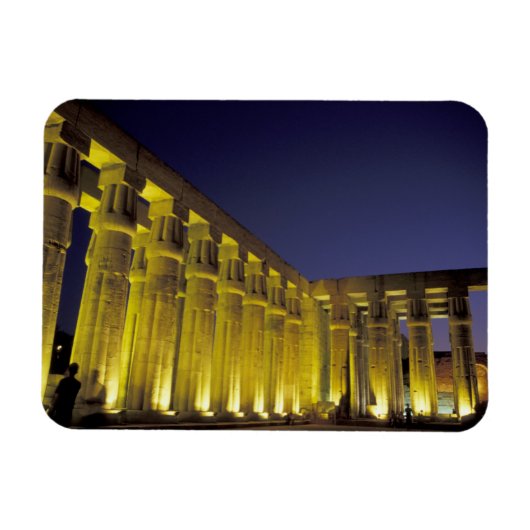 アフリカ、エジプト、ルクソール。サンコートオブアメンホテップ マグネット (横)