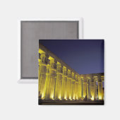 アフリカ、エジプト、ルクソール。サンコートオブアメンホテップ マグネット (正面/裏面)