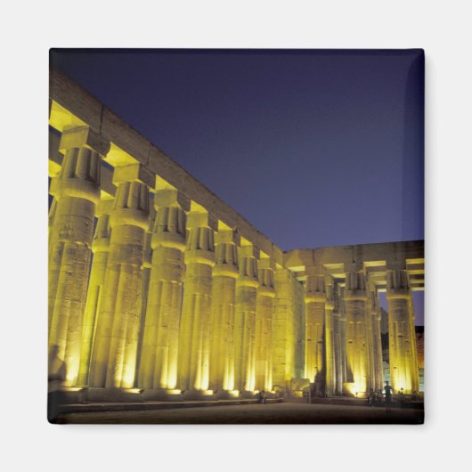 アフリカ、エジプト、ルクソール。サンコートオブアメンホテップ マグネット (正面)