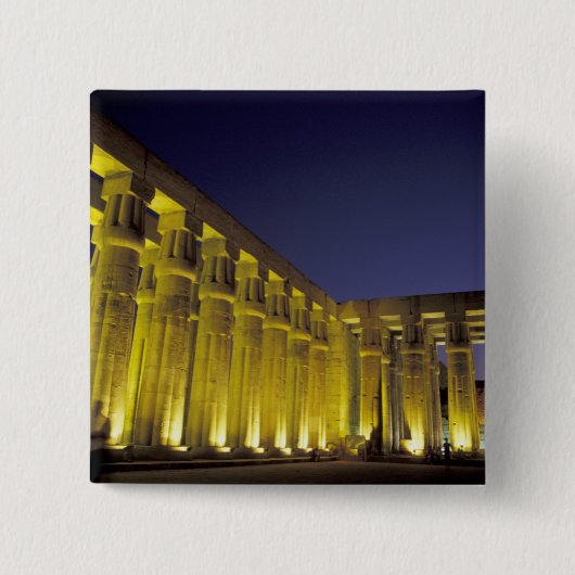 アフリカ、エジプト、ルクソール。サンコートオブアメンホテップ 缶バッジ (正面)