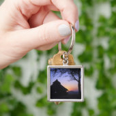 アフリカ、エチオピア、オモ川地域、夕日 キーホルダー (手)