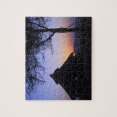 アフリカ、エチオピア、オモ川地域、夕日 ジグソーパズル (縦)