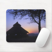 アフリカ、エチオピア、オモ川地域、夕日 マウスパッド (マウス)