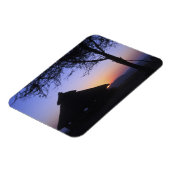 アフリカ、エチオピア、オモ川地域、夕焼け マグネット (左側)