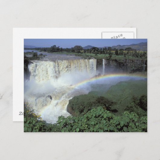 アフリカ、エチオピア、ブルーナイル川、白内障。2 ポストカード (正面/裏面)