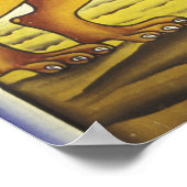 アフリカ、エチオピア。ライオンを描いた作品 ポスター (角)