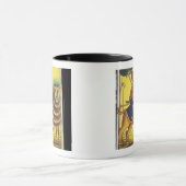 アフリカ、エチオピア。ライオンを描いた作品 マグカップ (中央)