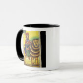 アフリカ、エチオピア。ライオンを描いた作品 マグカップ (正面左)