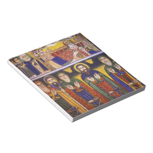 アフリカ、エチオピア。使徒や使徒を描いたアートワーク ノートパッド (アングル)