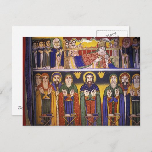 アフリカ、エチオピア。使徒や使徒を描いたアートワーク ポストカード (正面/裏面)