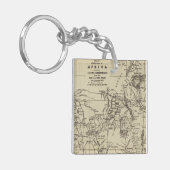 アフリカ|カメロンのルートの地図の部分 キーホルダー (正面左)