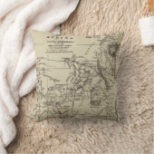 アフリカ|カメロンのルートの地図の部分 クッション (ブランケット)