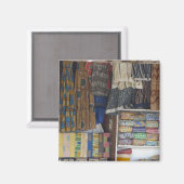 アフリカ、ガーナ、アクラ。アクラテキスタイル&手工芸品 マグネット (正面/裏面)