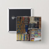 アフリカ、ガーナ、アクラ。アクラ·テキスタイル·アンド·ハンディクラフト 缶バッジ (正面&裏面)