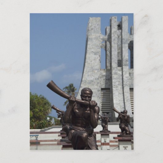 アフリカ、ガーナ、アクラ。ンクルマ霊廟、ファイナル2 ポストカード (正面)