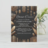 アフリカ・ガーナ・ナイジェリア伝統的・リハーサル・ディナー 招待状 (スタンド正面)