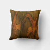 アフリカ-キリンの芸術デザイナー枕の気分 クッション (裏面)