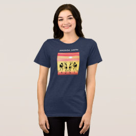 アフリカ，ケニアのかわいいサンセットホリデーブレークダンス トライブレンドＴシャツ
