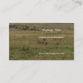 アフリカ・ケニア野生動物 名刺 (裏面)