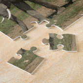 アフリカ，ケニア，アンボセリ国立公園，ゾウ， ジグソーパズル (側面)