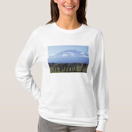 アフリカ ケニア アンボセリ国立公園 群れ Tシャツ (正面)