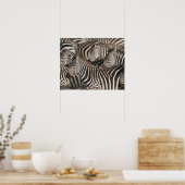 アフリカ，ケニア，ゼブラ ポスター (キッチン)
