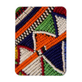 アフリカ、ケニア。マサイトリバルビーズ マグネット (縦)