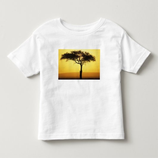 アフリカ ケニア マサイマラ動物保護区 日の出 トドラーTシャツ (正面)