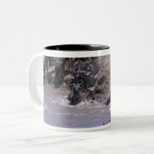 アフリカ、ケニア、マサイマラ国立公園。 ツートーンマグカップ (正面左)