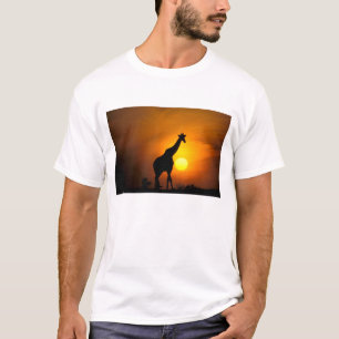 アフリカ ケニア マサイマラ キリン Tシャツ