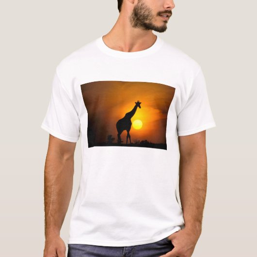 アフリカ ケニア マサイマラ キリン Tシャツ (正面)