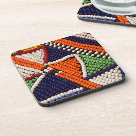 アフリカ、ケニア。マサイ族ビーズ コースター (左側)