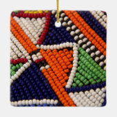 アフリカ、ケニア。マサイ族ビーズ セラミックオーナメント (裏面)