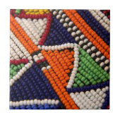 アフリカ、ケニア。マサイ族ビーズ タイル (正面)