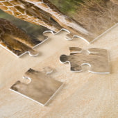 アフリカ。ケニア。網状ギラフィの群れ ジグソーパズル (側面)