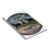 アフリカ・ケニヤ美しいエレガント野生生物 ノートブック (右側)