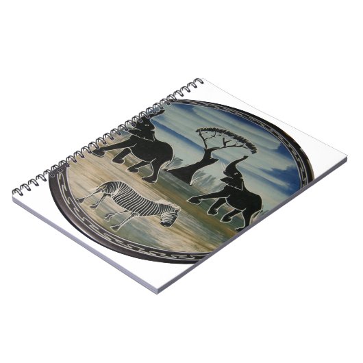 アフリカ・ケニヤ美しいエレガント野生生物 ノートブック (左側)