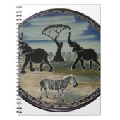 アフリカ・ケニヤ美しいエレガント野生生物 ノートブック (正面)