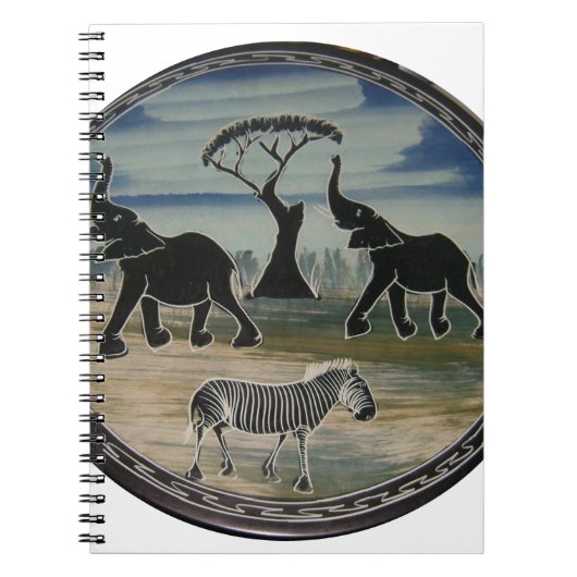 アフリカ・ケニヤ美しいエレガント野生生物 ノートブック (正面)