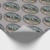 アフリカ・ケニヤ美しいエレガント野生生物 ラッピングペーパー (角)